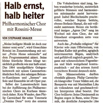 Rossini_Petite Messe Kritik AZ