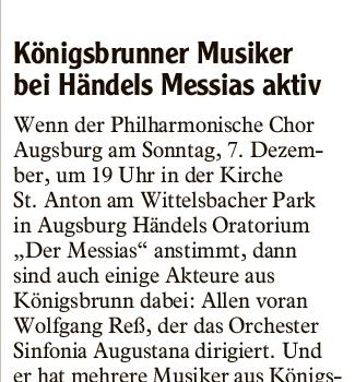 Königsbrunner Musiker und der Messias